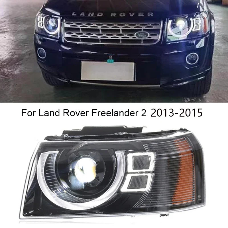

Стайлинг автомобиля для фар Land Rover Freelander 2, 2013-2015, светодиодные фары, линзы проектора DRL, динамические автомобильные аксессуары