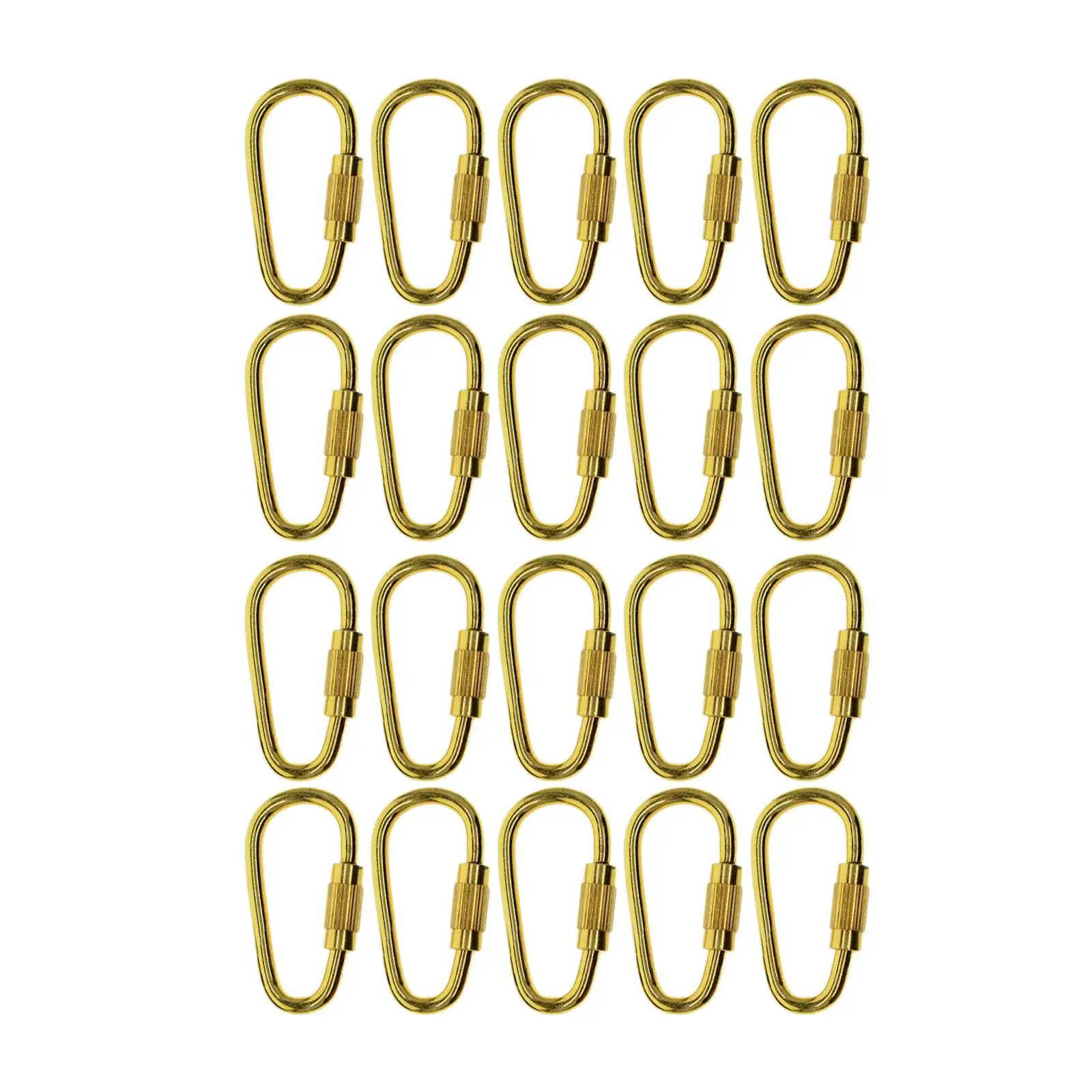 

20x Locking Carabiner Key Ring Key Chain Quick Release Buckle Jewelry Clasps
