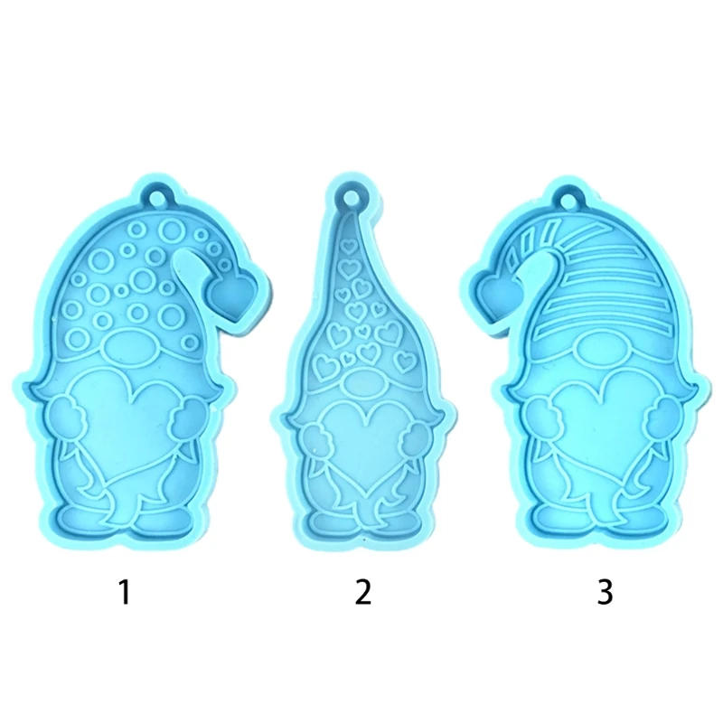 

M2EA Dwarfs Valentine's Day Keychain Resin Mold Silicone Mould Keyring Resin Mold