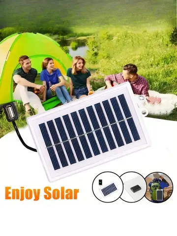 1/2PCS Portable Solar Charger Portable Solar Charger-USB Output for Outdoor Use -for Travel and Camping,Flashlight,Fan Charging