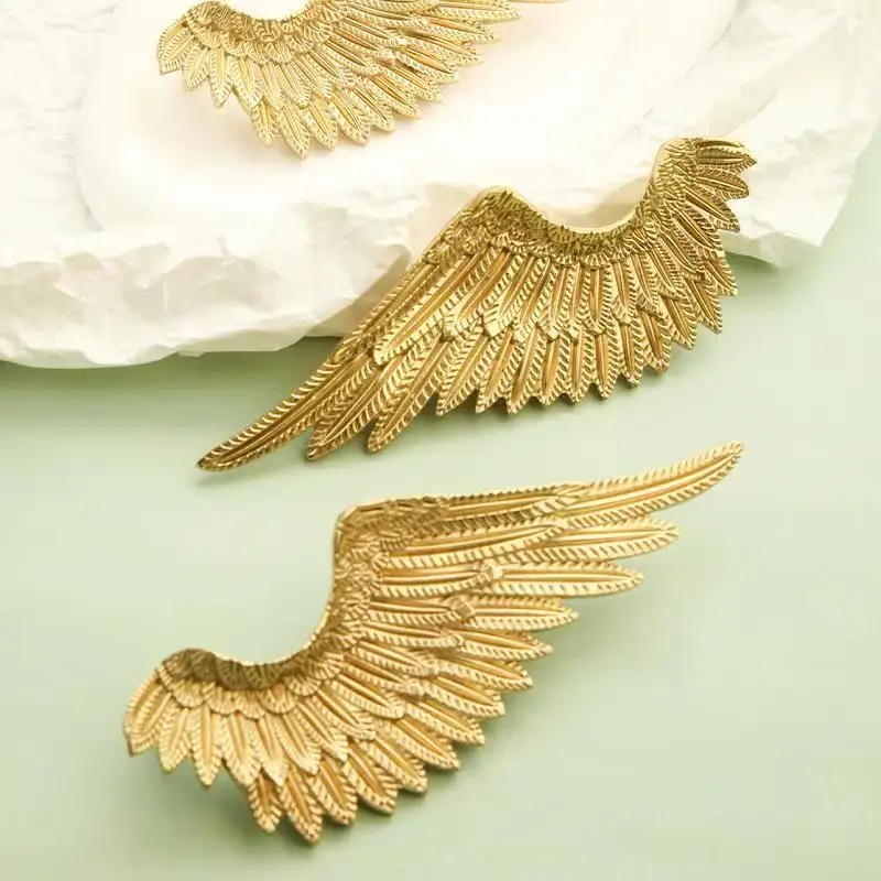 Creative Solid Brass Wings Cabinet Knobs And Handles Kitchen Drawer Handle Luxury Master Bedroom Wardrobe Handle Pulls Furniture