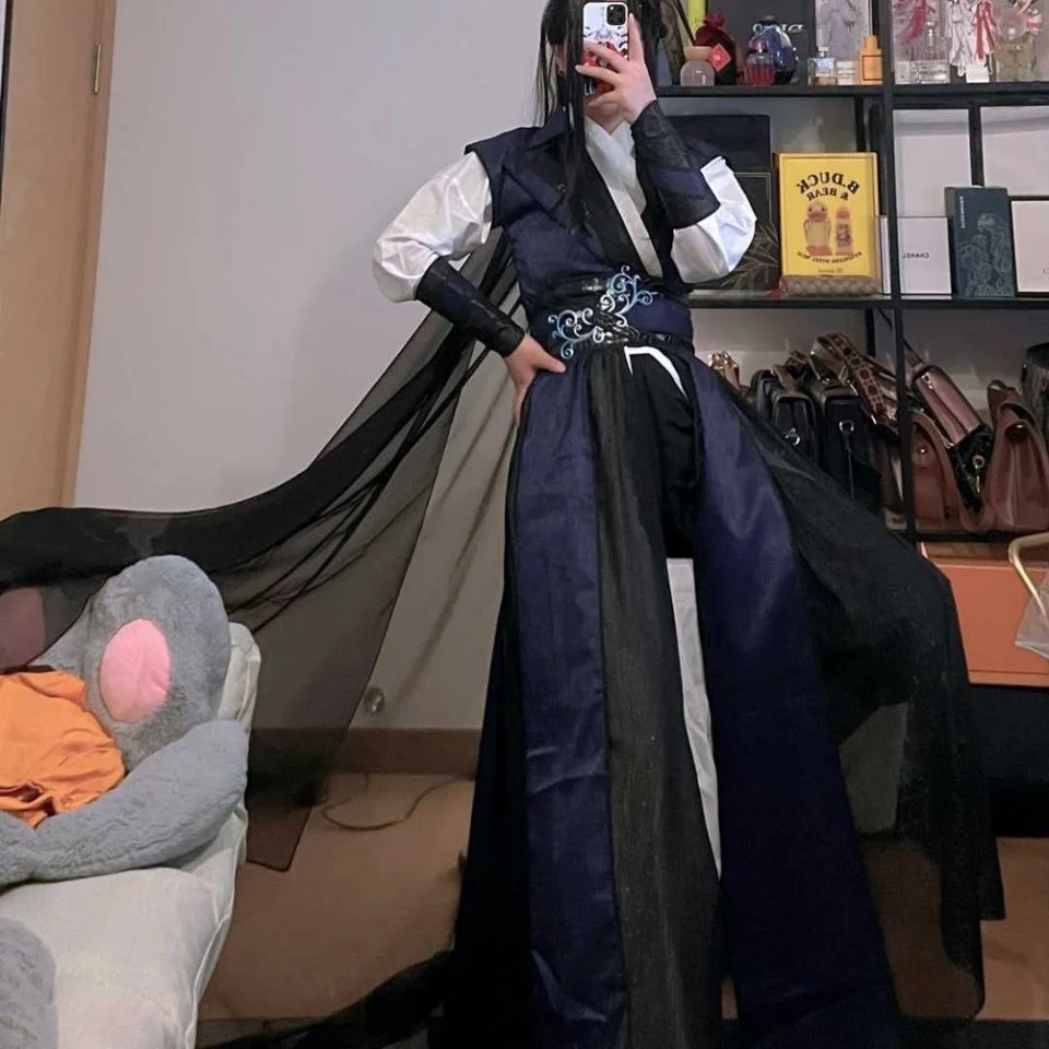 Anime erha mo ran cosplais kostýmy tian guan ci fu on xuan mo ran cosplais kostým boty paruka prps pro ženy muži halloween večírek