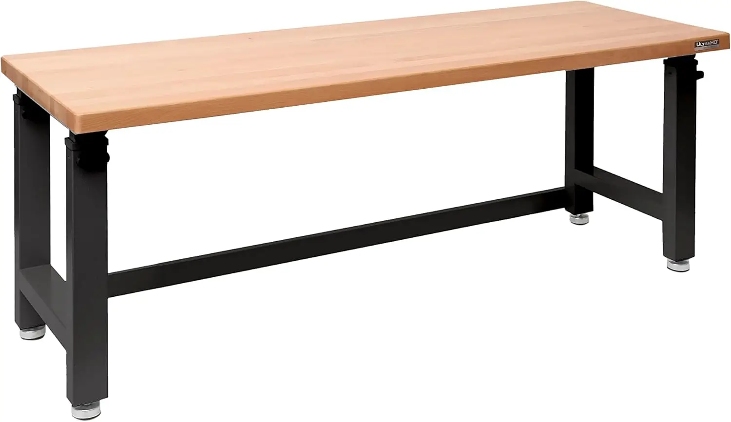 Table d'établi ultra HD avec plateau en bois massif, poste de travail à capacité de poids pour garage, entrepôt, atelier