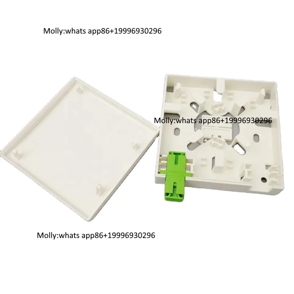 FTTH fiber optic socket box wall mounted mini terminal box 1 port  SC Rosette Face plate  Panel 86 Box  sc pigtail