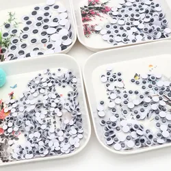 Black and White Self-adhesive Doll Eyes Wiggly Googly EyesDIY Creative Activities Eye Accessories Adhesive 6/8/10/12/15mm
