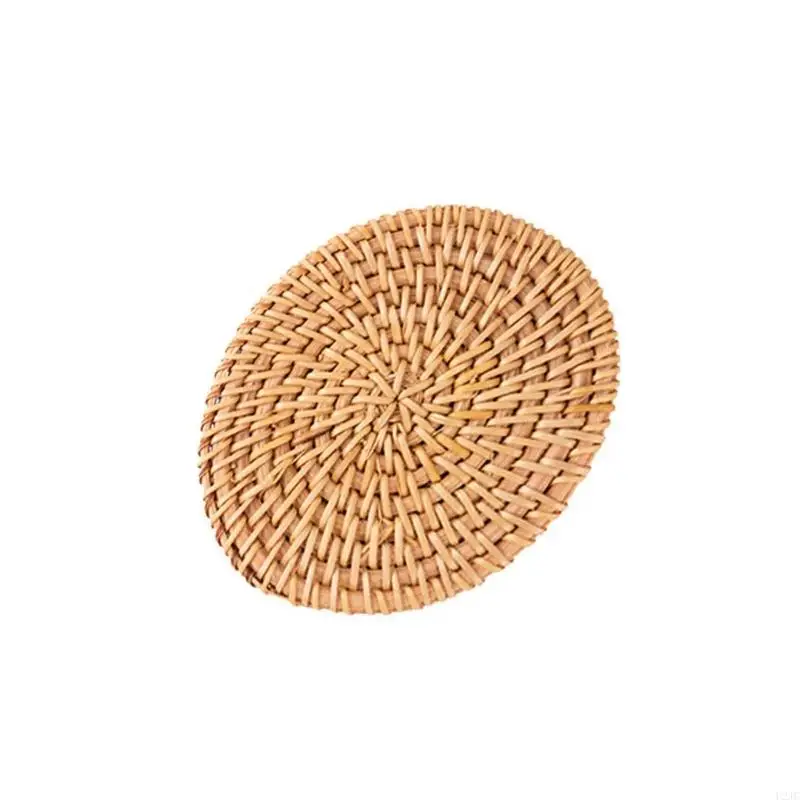 U2JC Elegant Rattan Teas Delicate Cup Mats Suitable For Various Occasion