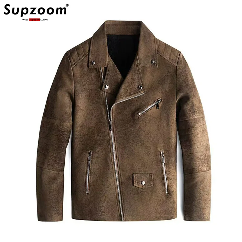 Supzoom New Arrival Autumn And Winter Lapel Velvet Loose Casual Retro Suede Bf Style Couple Handsome Warm Jackets Men Coat