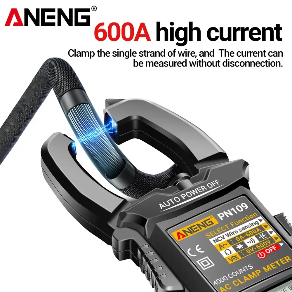 ANENG PN109 Smart Digital Clamp Meter Multimeter High Current Multimetro NCV Induction Measurement Tester Tools