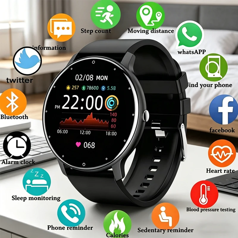 

Hot Sell Smartwatch Women Circul Color Screen Multiple Sports Mode Call Information Reminder Photo Call Music Smart Bracelet Men