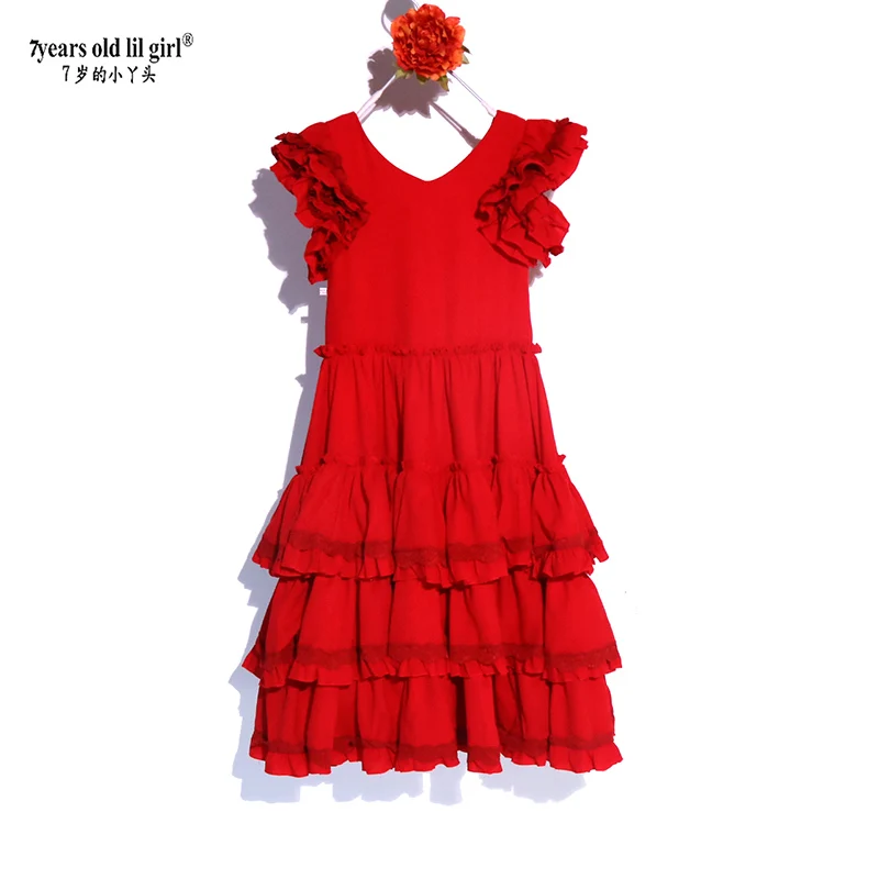 Abito da ballo spagnolo Flamenco Set per bambini gonna + sciarpa Pratica gonna da donna GB01