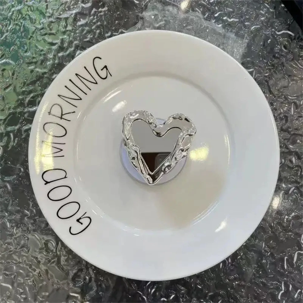 Penyangga Ponsel Magnetik Lipat Bentuk Hati Perak Griptok, Penyangga Telepon untuk iPhone 17 16 untuk Pad Magsafe Smart Tok