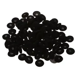 Almohadillas negras de esponja para auriculares, cubierta de repuesto, 100 unidades