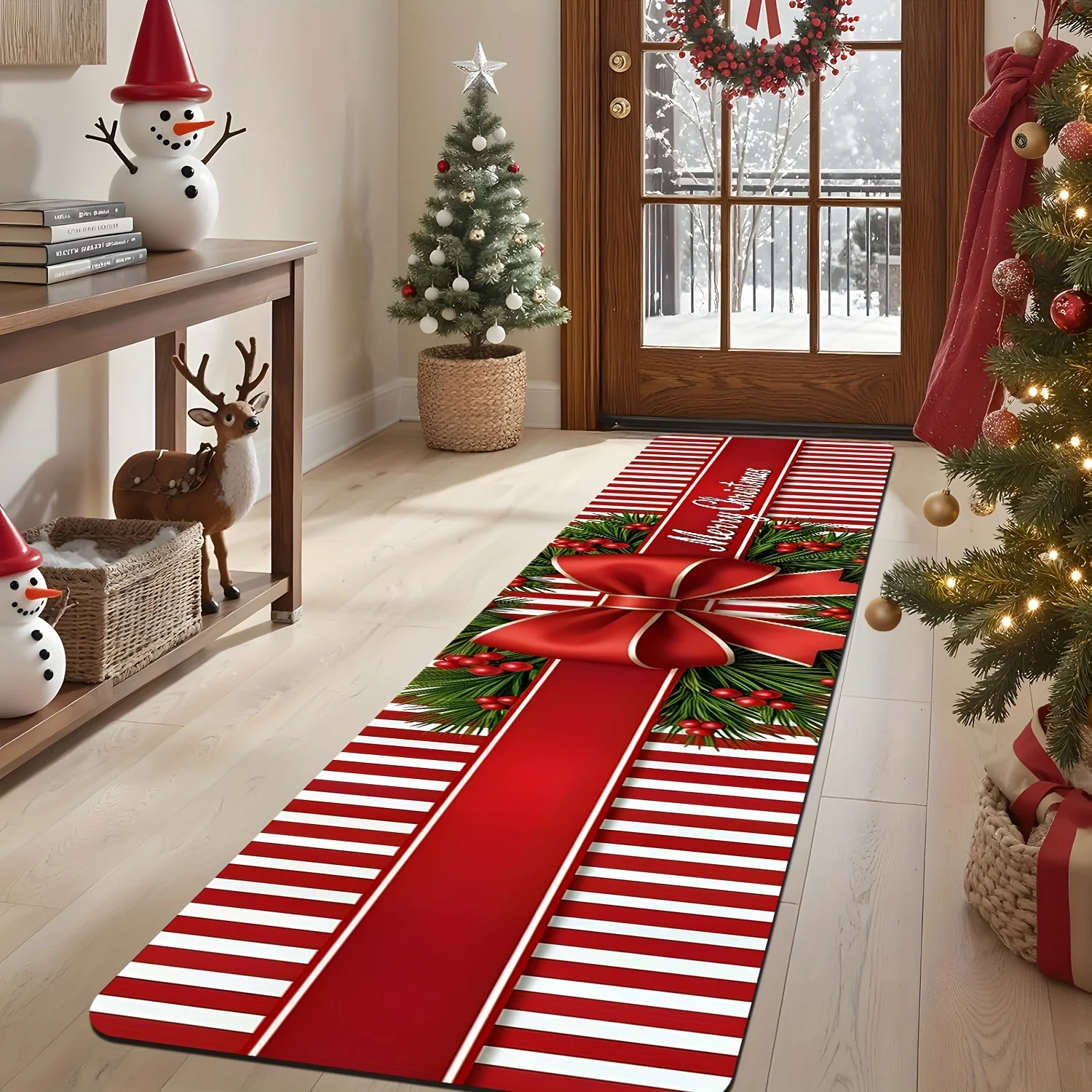 1pc Christmas Candy‑Cane, Star - Home Textiles Rug 评论和价格