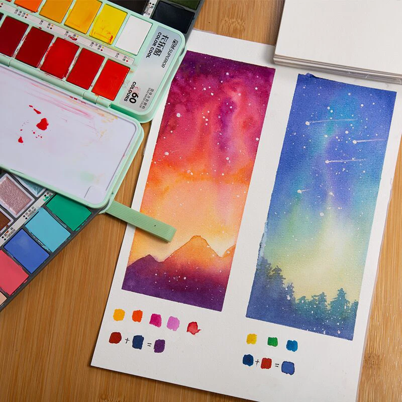 36/48/60 Kleur Effen Aquarel Acuarelas Verbouwing