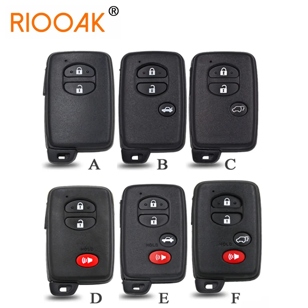 Smart Remote Key Case 2/3/4 Buttons Fob Shell For Toyota Aurion Avalon Landcruiser Camry Highlander RAV4