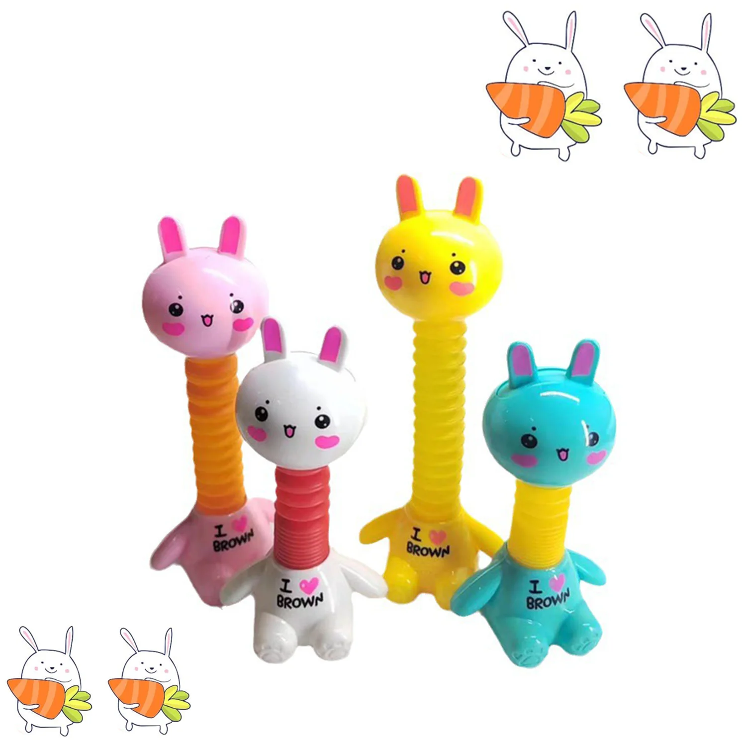 New Unique Stress Relieving Versatile Stretching Cute Rabbit Puzzle Creative Ornament Children's Stretching Toy