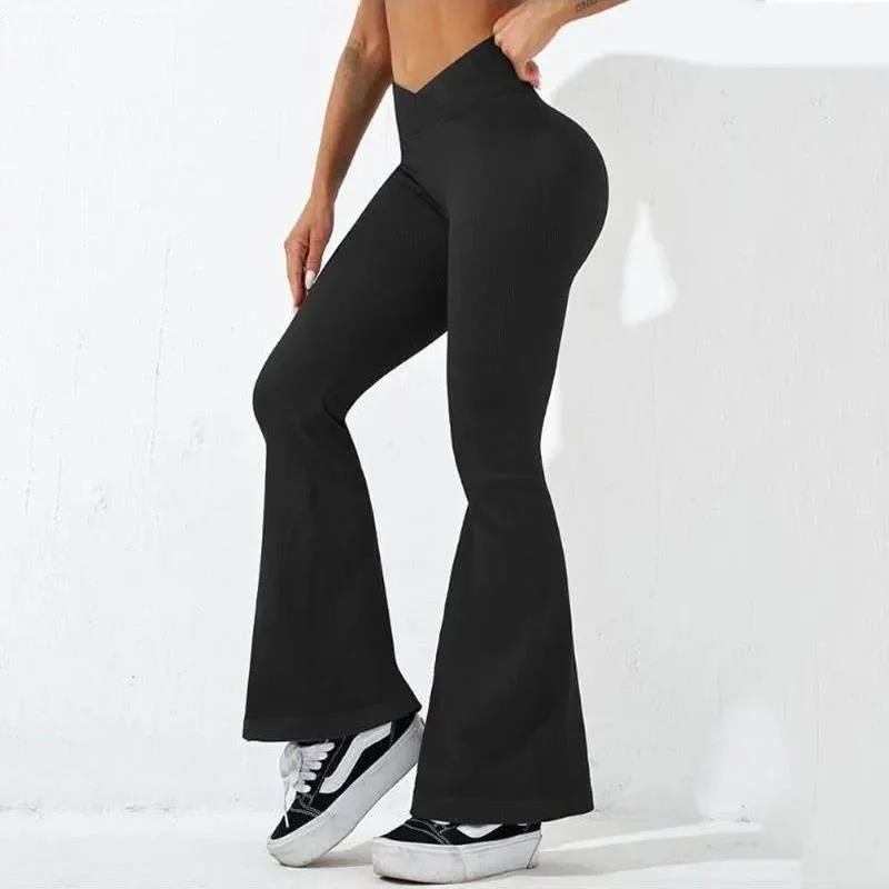 

Women's Sl High Waist Flare Pants Tead Leggings Fdi Ciwalk Batwing Sle Other Material 00% Autumn 2024