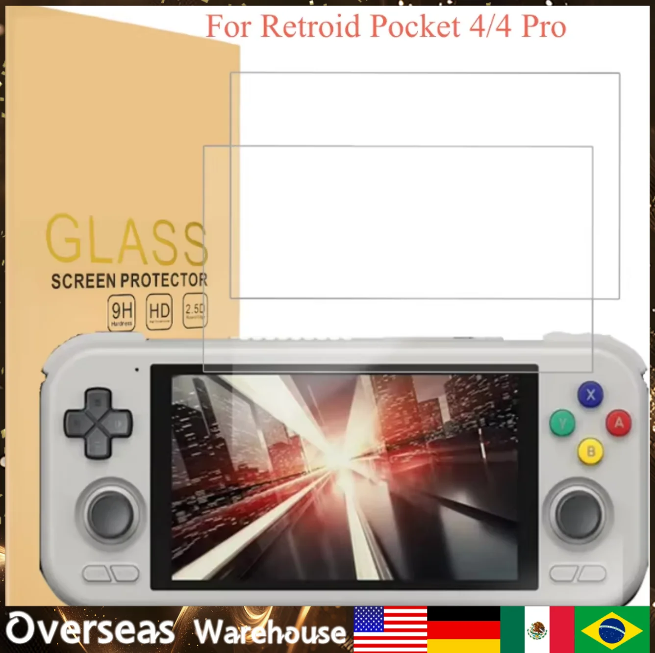 

Retroid Pocket 4 Pro Tempered Glass Screen Protector 9H RP4 Retroid Pocket 4 High Definition Screen Protector film Accessories