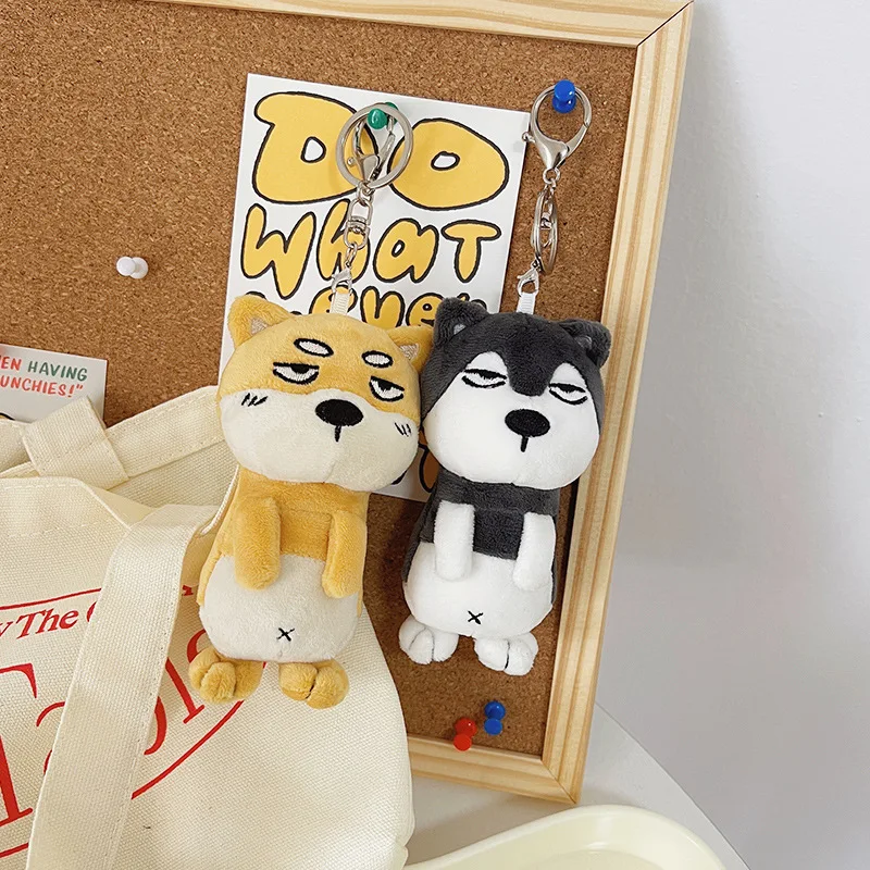 Porte-Clés en Peluche Shiba Inu, Pendentif Créatif, Animal, Erha, Petit Sac de Beurre, Breloque à la Mode, Cadeau d'Anniversaire pour Fille et Garçon, 1 Pièce