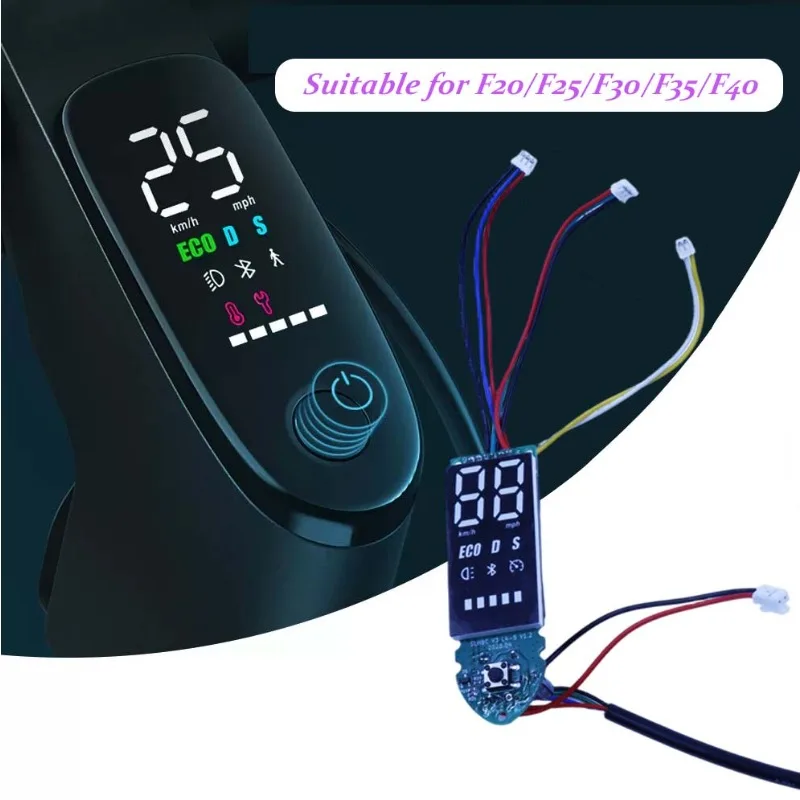 

Upgraded Controller & Dash Kit for Ninebot F20-F40 Scooter, 1200W 24-63V, Bluetooth GSIC, 3-Speed, Cruise, LED Display Plug&Play
