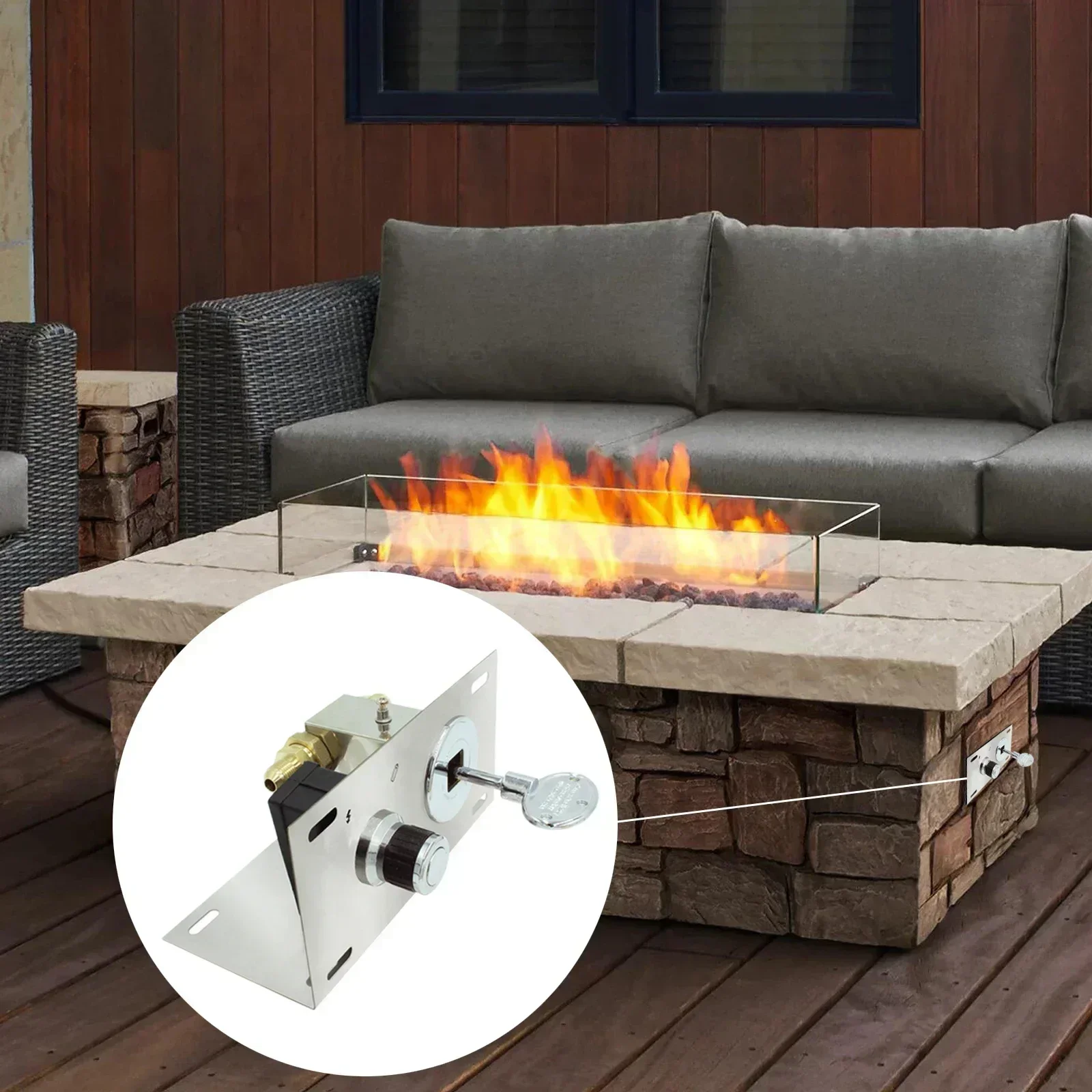 

Excellent Best Seller First Hot Sales Stainless Steel Drop-in Insert Fire Pit H-Shaped Burner Pan With Spark Ignition Kit For Pr