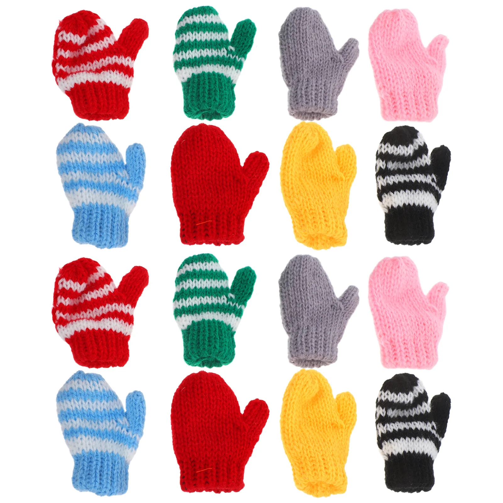 

Mini Knitted Gloves For Kids 8 Pairs Tiny Dollhouse Accessories Soft Cable Knit Dress Up Role Play Diy Craft Supplies