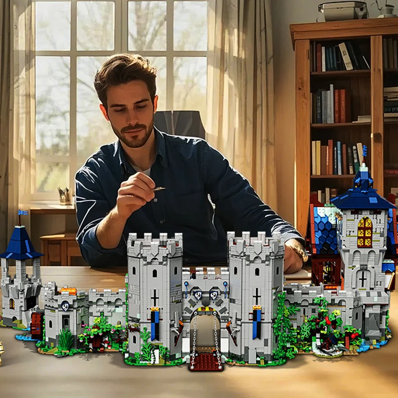 

6640pcs MOC Construction Medieval Forest Castle Building Blocks Bricks Model Assembling Toys for Boys Birthday Gift Set