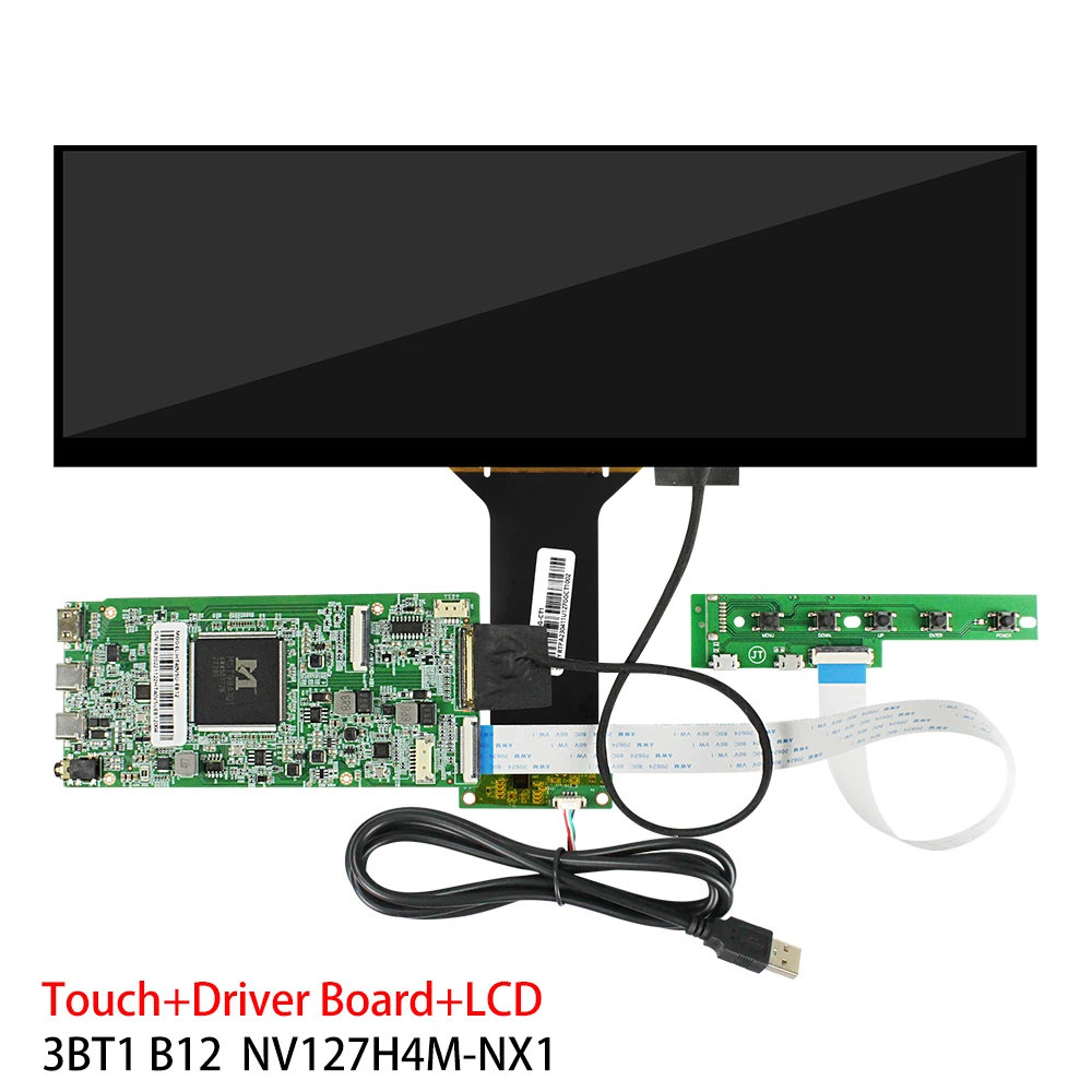 Imagem -05 - Display Lcd para Tela Secundária Nv127h4m-nx1 Barra Ips com Placa tipo c Tela Sensível ao Toque Aida64 280x864 127 Polegadas