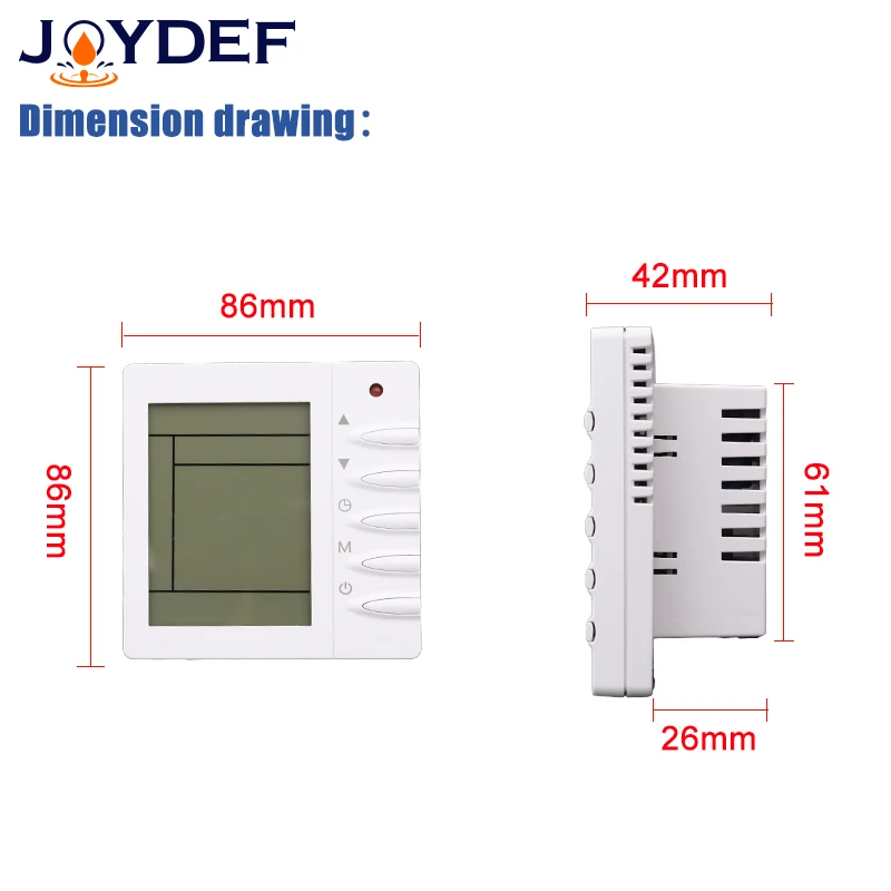 Thermostat Temperature Control Panel for Gas/Water Boiler/Electric Floor Heating