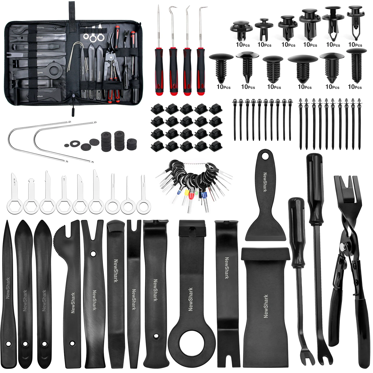 238pcs Car Audio Trim Removal Tool Set Plastic Panel Pry Bar Fastener Clip Pliers For Auto Interior Dashboard Door Disassembly
