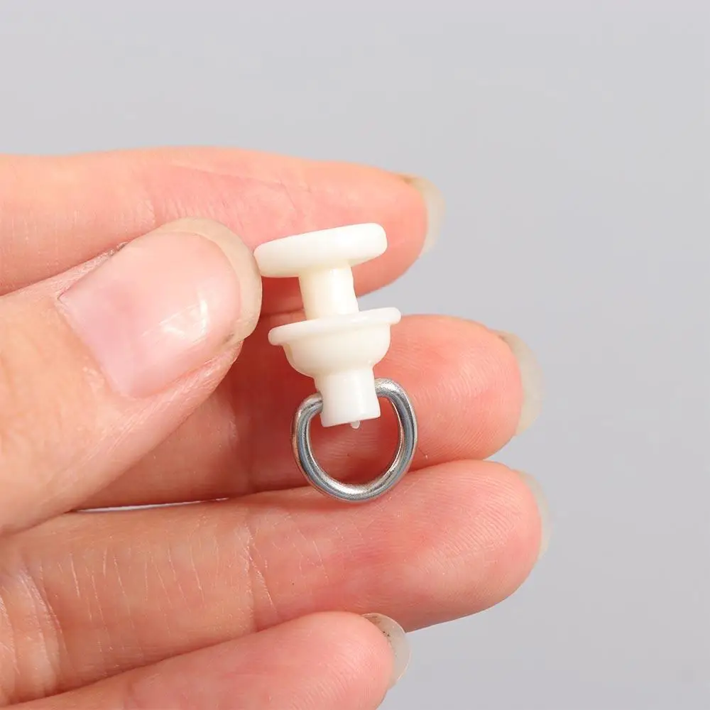 20pcs/pack White Curtain Track Pulley Plastic Silent Curtain Hook Roller Slide Smoothly Curtain Track Glider