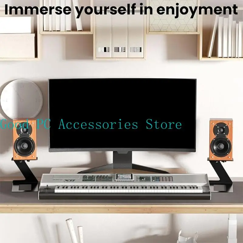 R53C Desktopluidspreker Stand metaalluidspreker Standondersteuning 22lbs Studio Monitors Holder