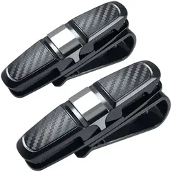 Estuche piezas para gafas de sol, accesorio Universal para coche, 2 unidades