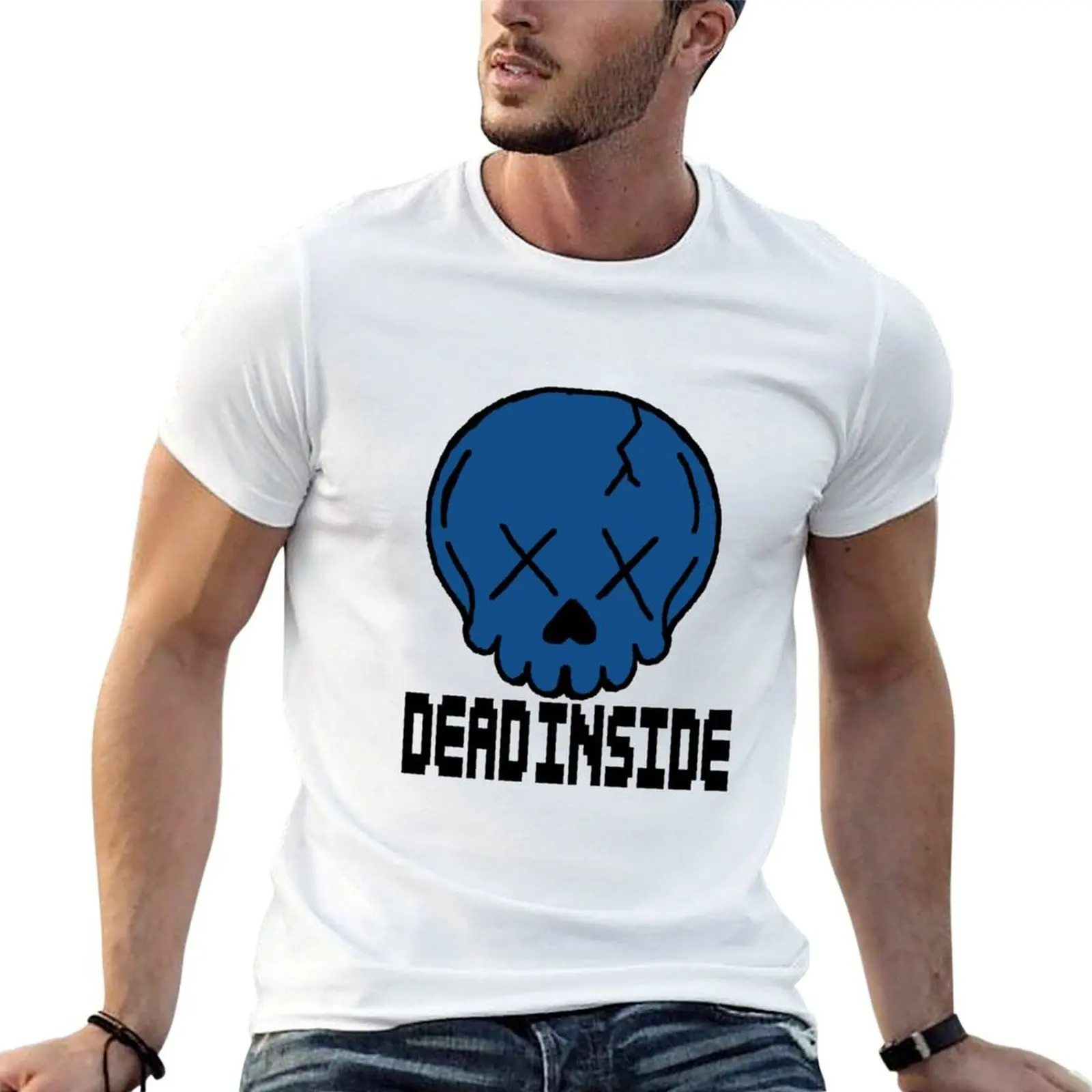 Dead inside blue T-Shirt Clothing plus size tops black t shirts for men