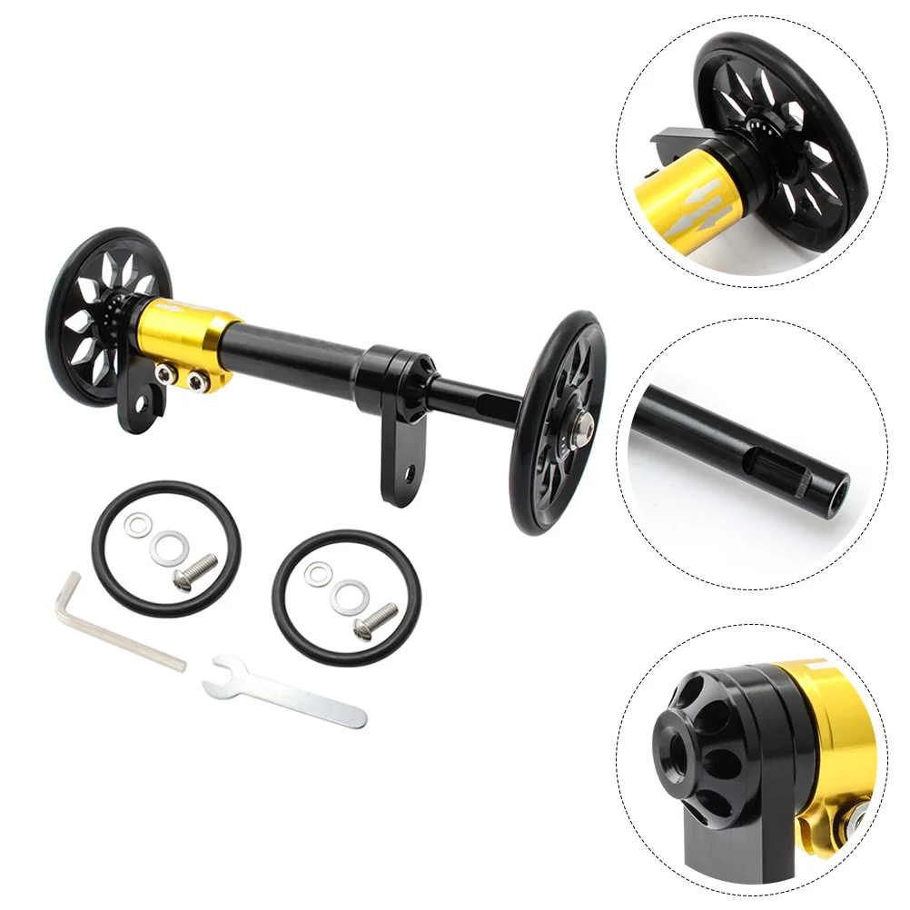 

1 комплект велосипедной телескопической штанги для складного велосипеда, легкое удлинение колес, легкий алюминиевый сплав, прочный, гладкий, замена на колесиках