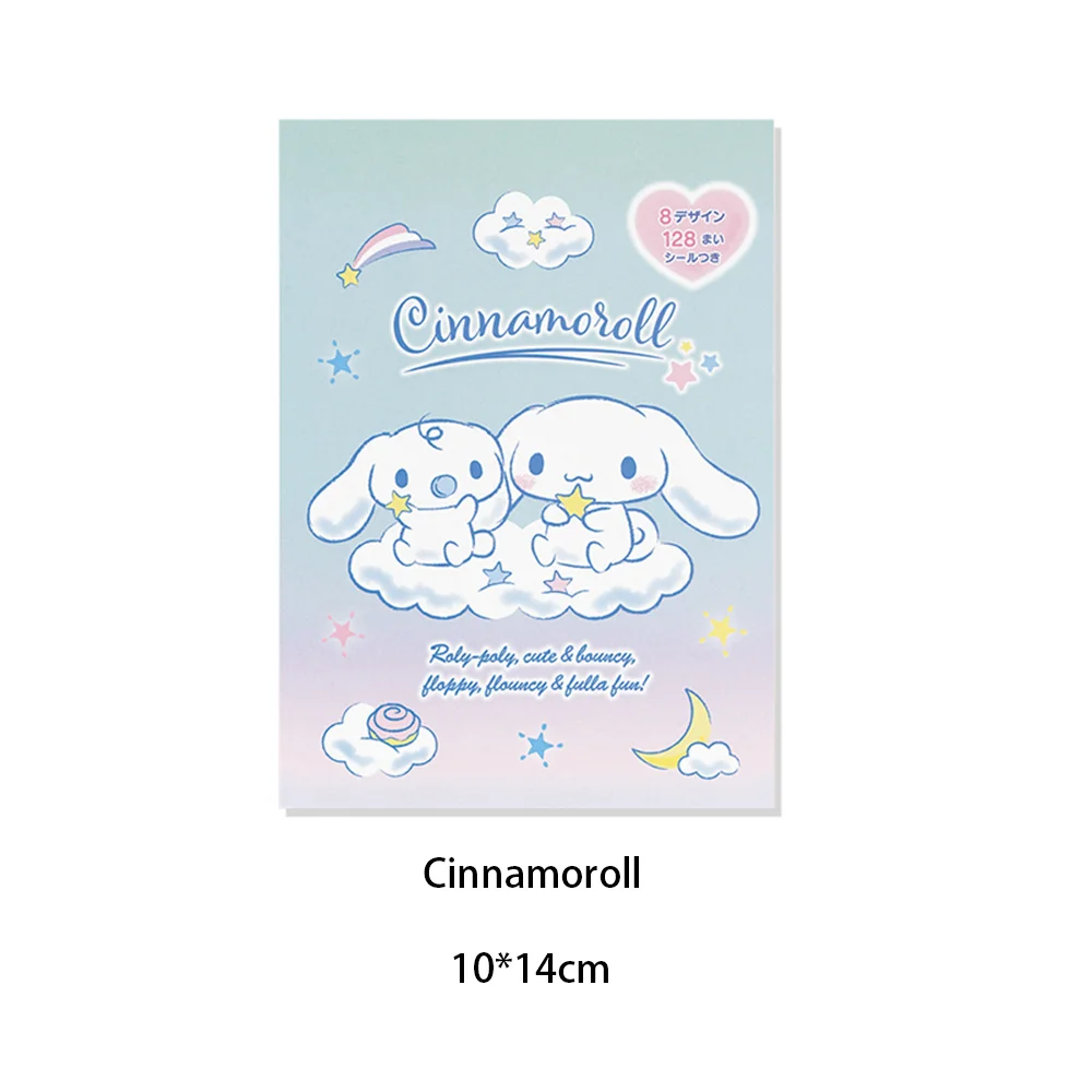 Sanrio Sticker Book Cute Melody Cinnamoroll Kitty Hand Book Note Paper Cartoon Memo With Stickers For Girls Toys Gifts