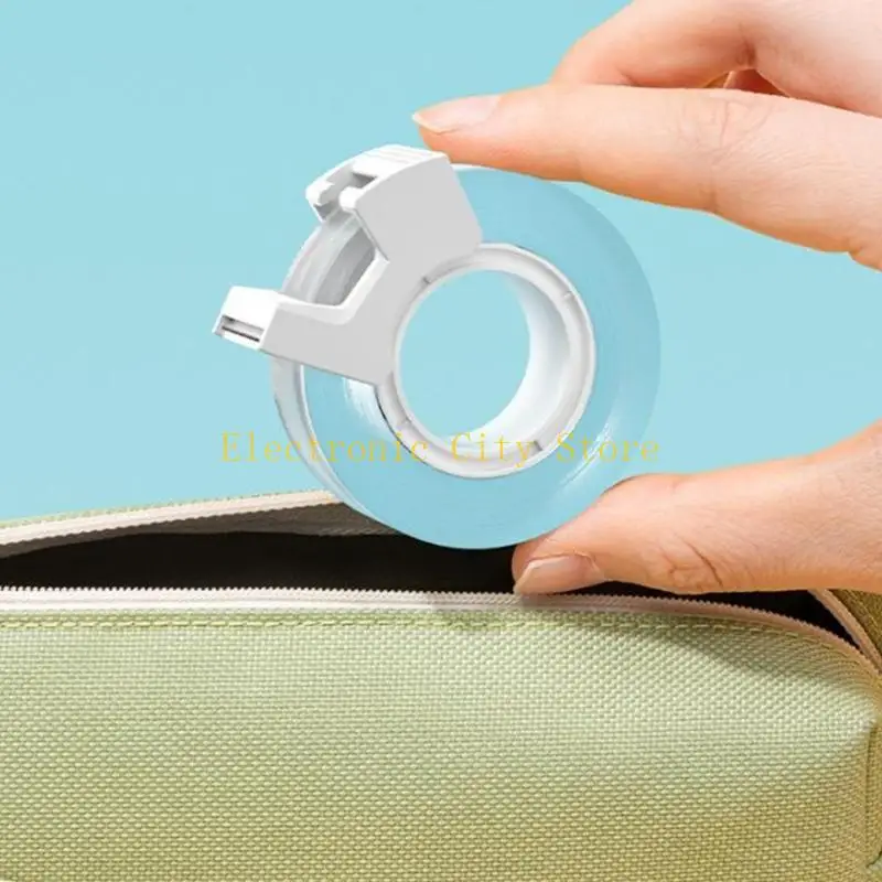 2 Rolls Packaging Tape Noise Reducing Clear Tape with Tape Cutter 20Yard Each HU8D