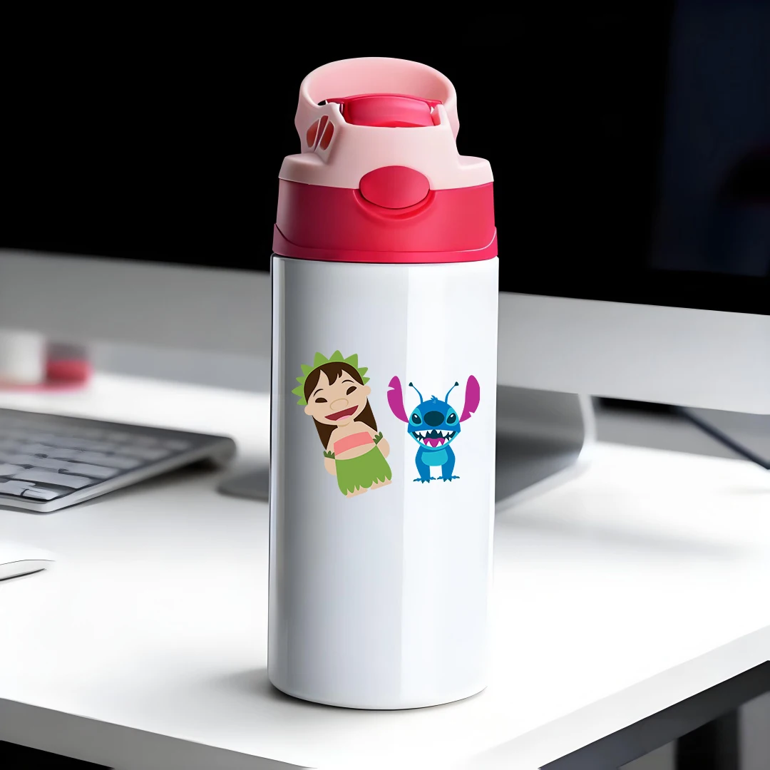 

Disney cartoon style skull cigar font 304 stainless steel cartoon straw cup children's water cup New Year's gift