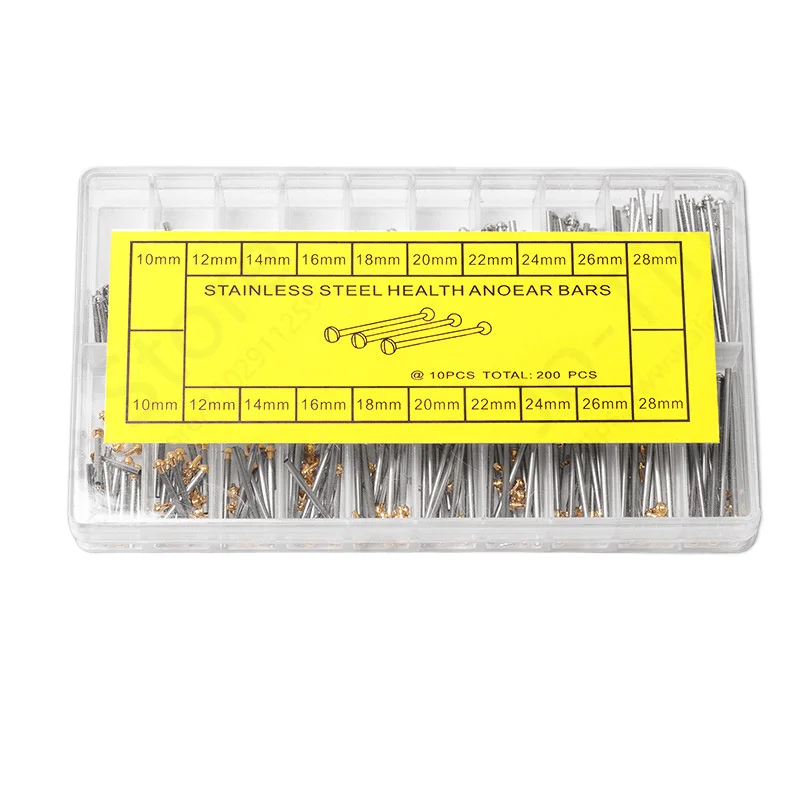 Pulseira de relógio de aço inoxidável, barra de parafuso, barra de mola, haste de tubo 10mm-28mm para ferramenta de reparo de pulseira de relógio