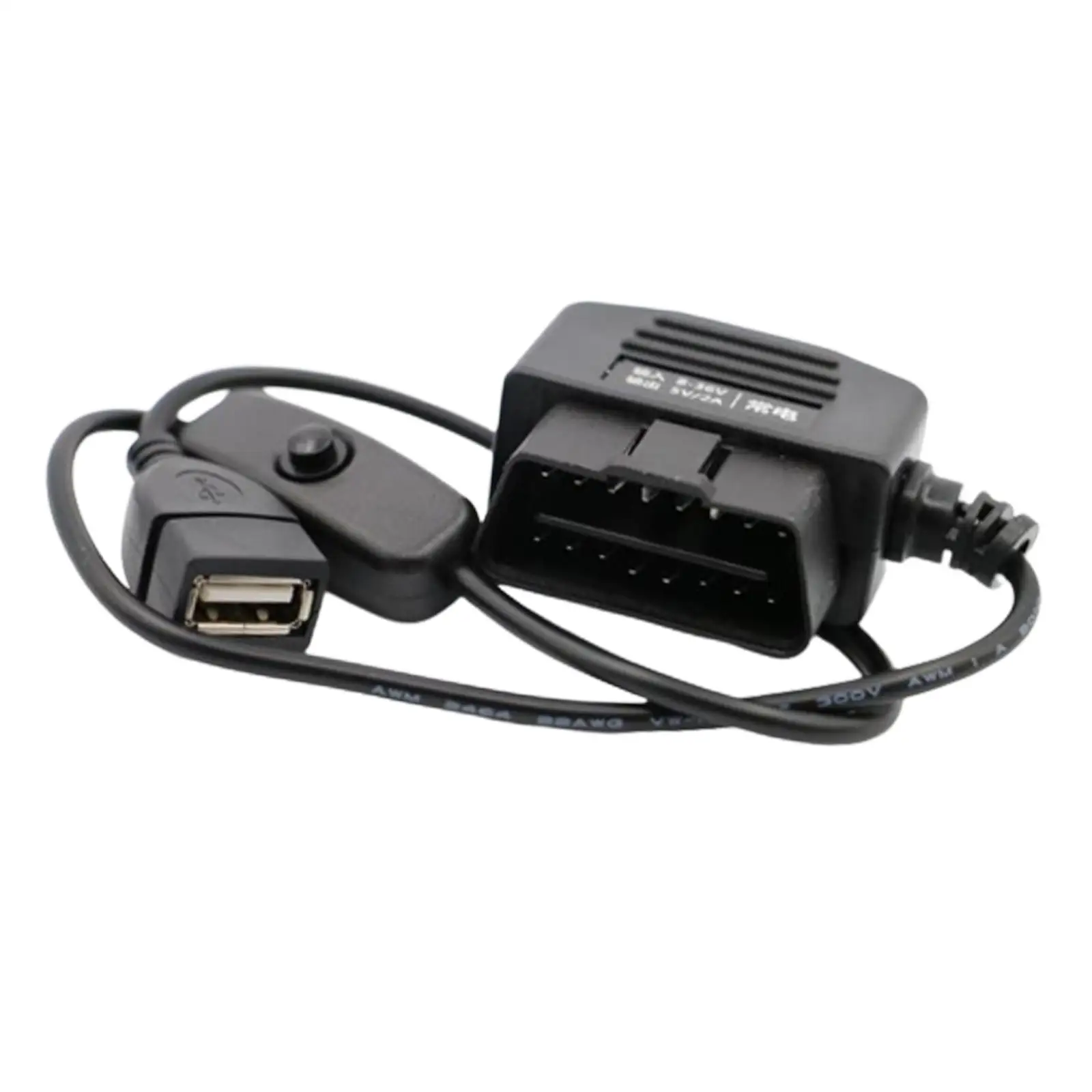 Комплект OBD Hardwire с USB-портом «Мама», Автомобильный USB-кабель для видеорегистратора
