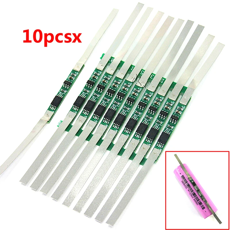 10pcs 2A BMS Protection Board For 1S 3.7V 18650 Li-ion Lithium Battery Cell Kit