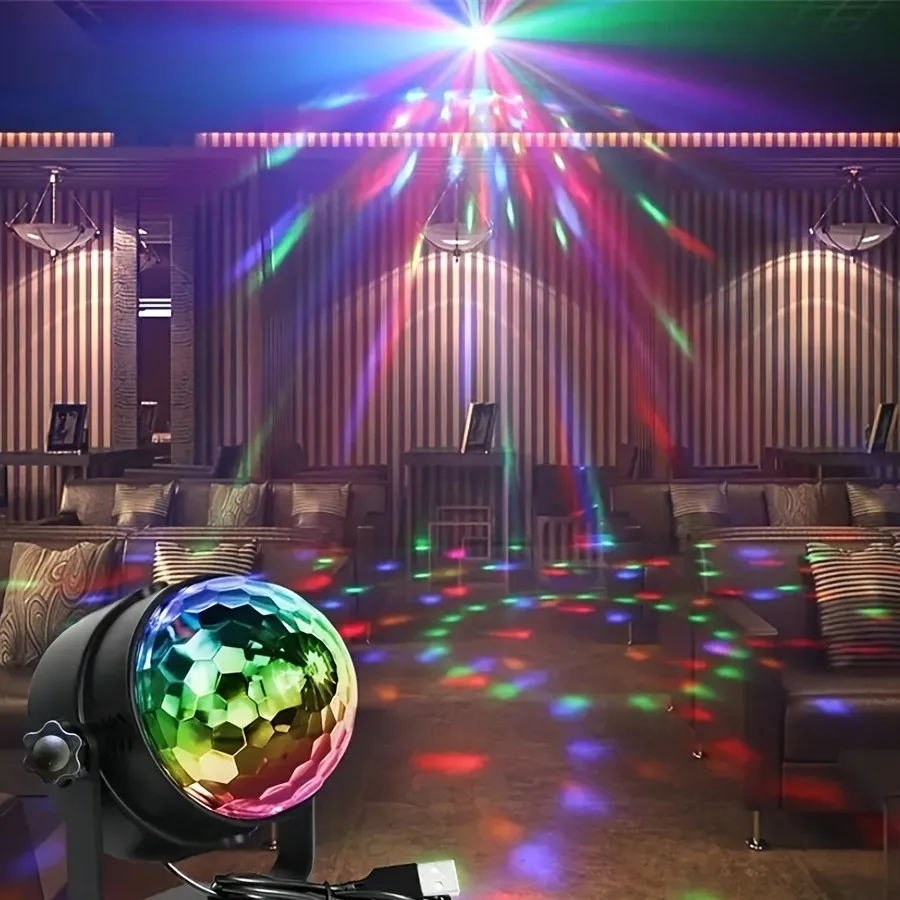 RGB 5v Usb Disco Ball DJ Night Lamps Rotating Stage Strobe Atmosphere lights For Home Bedroom Car Living Room Parties Birthday