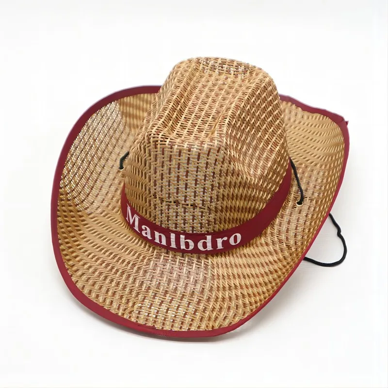 Straw Hat Jazz Western Cowboy Hat Men Outdoor Fishing Sun Protection Farm Work Top Hat Sun Hat