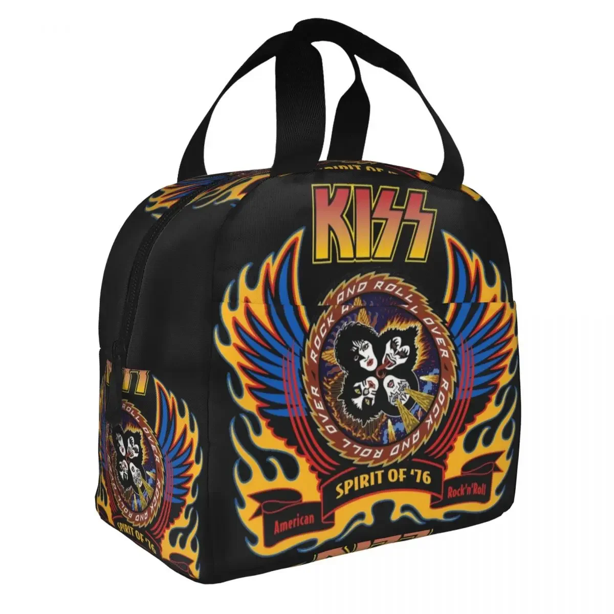 Rock Band Catman Insulated Lunch Bags High Capacity Kiss Reusable Cooler Bag Lunch Box Tote Office Outdoor Food Bag