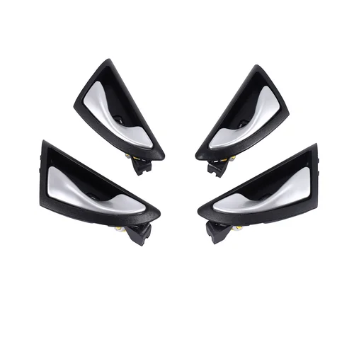 Imagen 1 del producto Manija de puerta Interior de coche, pomo abierto para JAC J3 J3S Turín 2009-2015 6105230U8010 6105240U8010, 4 piezas, Plata mate