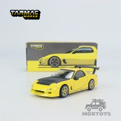 Tarmac Works 1:64 VERTEX Mazda RX-7 FD3S Yellow Metallic Diecast Model Car