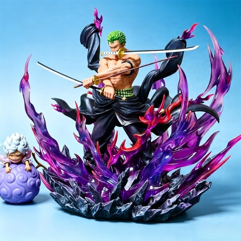 Figura de Acción de Zoro de One Piece, 30 cm, Oni Giri Santoryu, Anime GK, Exquisita Estatua de PVC, Modelo Coleccionable, Decoración de Escritorio, Regalo para Niños