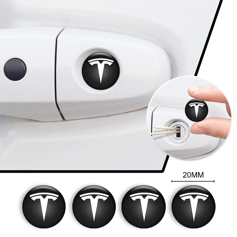 

Car Door Keyhole Sticker Door Lock Anti-blocking Protector Decal For Tesla Model 3 Model S X Model Y Roadster SpaceX Accessories