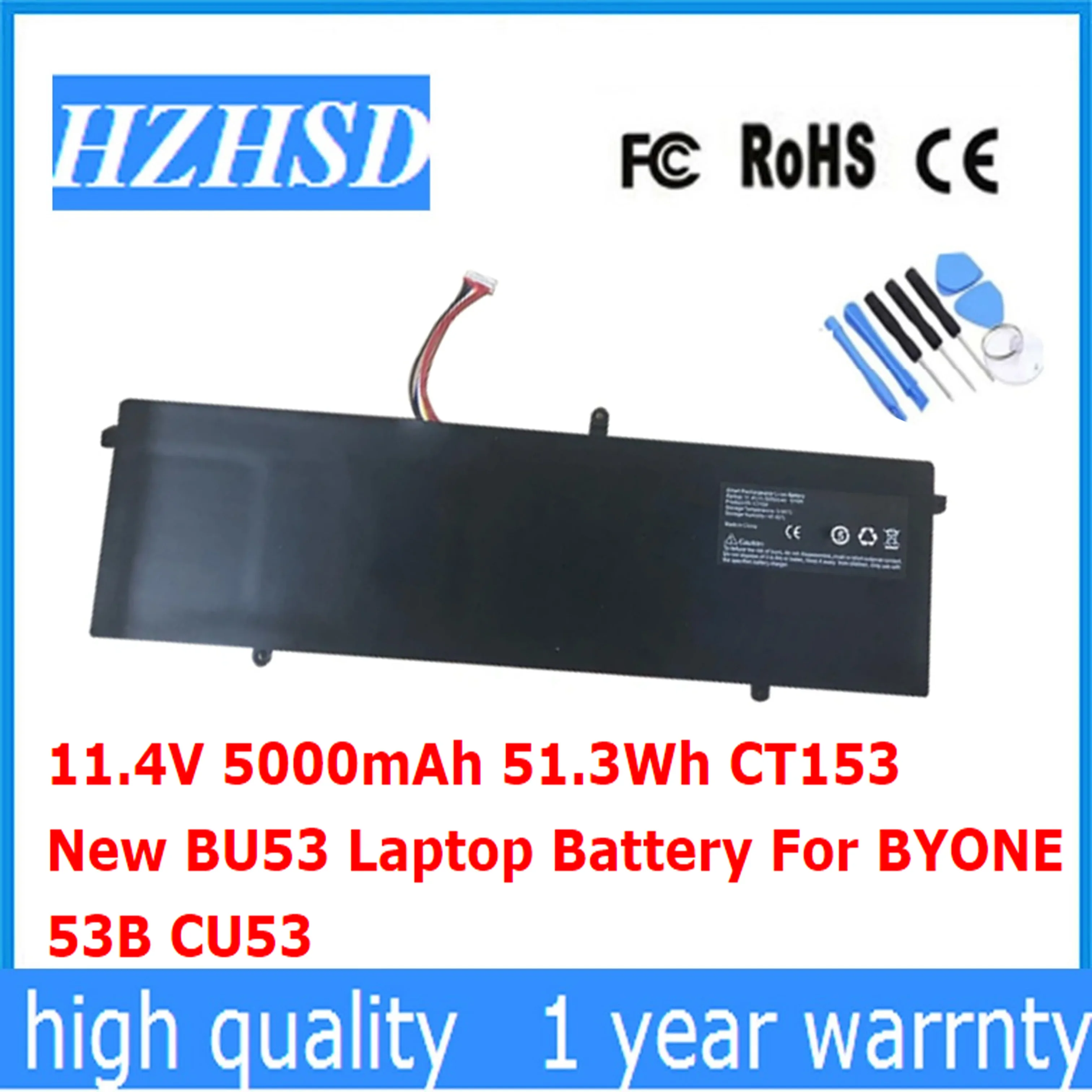 

11.4V 4500mAh 51.3Wh CT153 BU53 Laptop Battery For BYONE 53B CU53 Notebook 15 For Feed Me Feedme F5 F6 F7 F8 F9 Pro Tablet PC