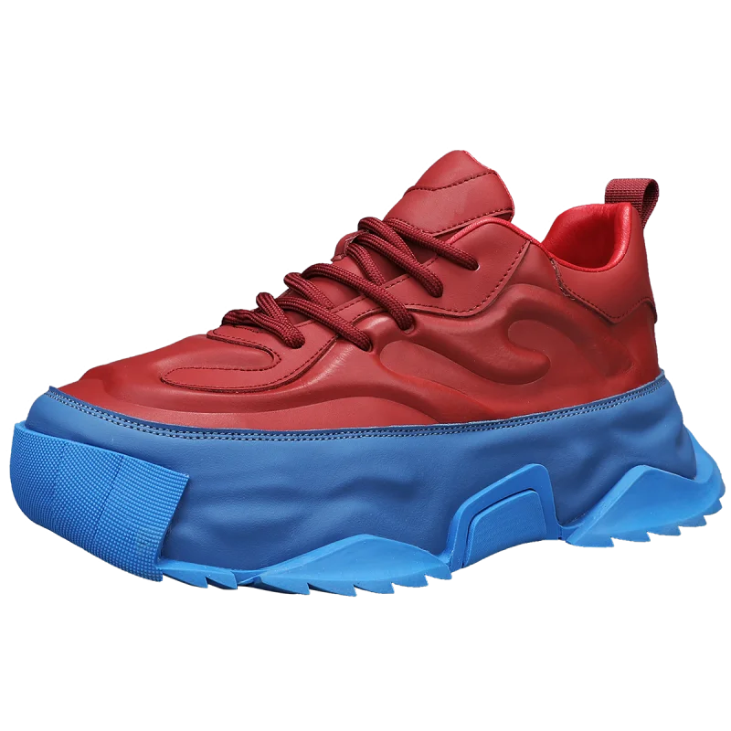 

New 39-46 large size men's casual sports shoes thick sole increase non-slip comfortable fashion breathable vulcanized men